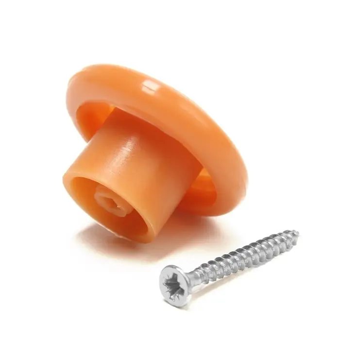 Ручка мебельная пластмассовая, d=35, цвет светлое дерево