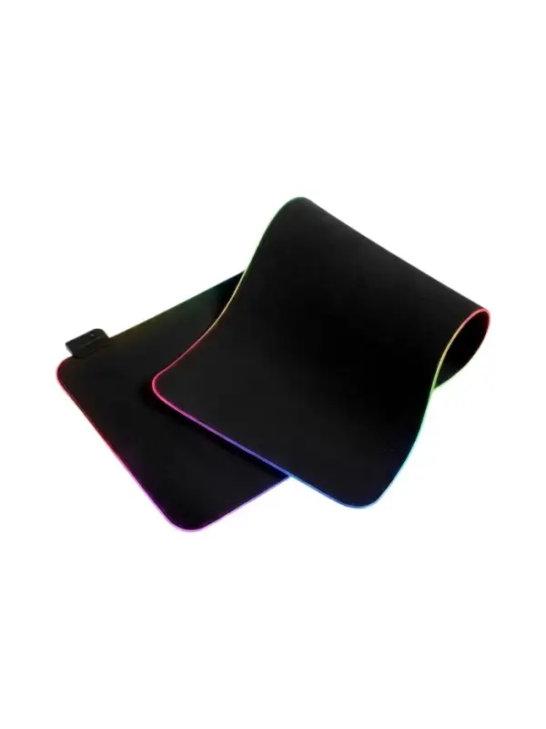 Коврик для компьютерной мыши, 80&times;30&times;0.3 см, с RGB-подсветкой, чёрный