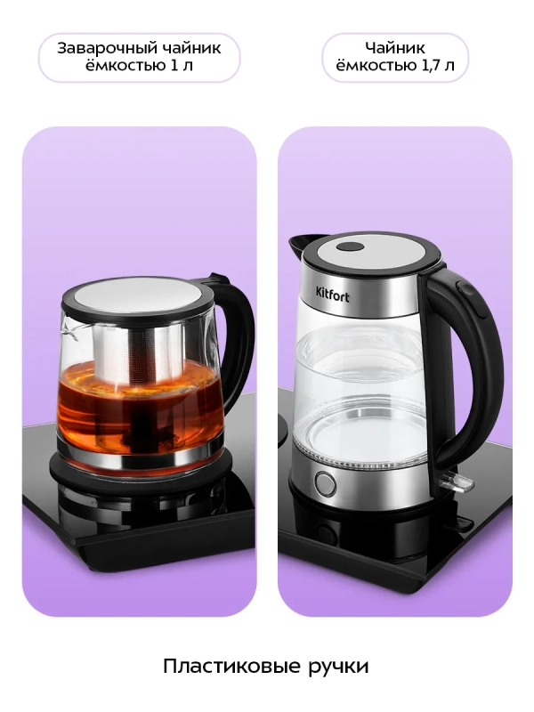 Чайный набор КТ-6746 чайник электрический - 1.7 л Чайный набор КТ-6746 чайник электрический - 1.7 л