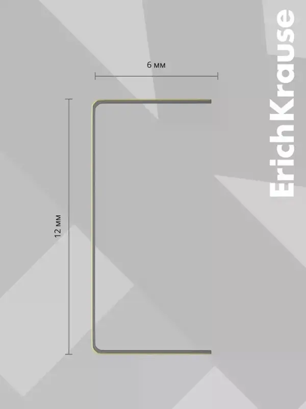 Скобы металлические №24/6, ErichKrause, для степлера 1000 шт., цветные