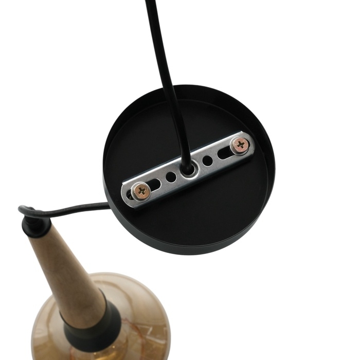 Светильник Светильник "Джон" 1х40Вт Е27 черный/коричневый 17,5х15,5х42(142)см