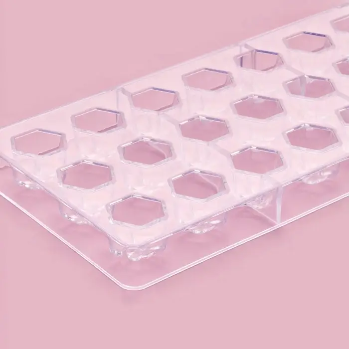 Форма для конфет и шоколада KONFINETTA &laquo;Секрет&raquo;, 27.5&times;17.5&times;2.5 см, 21 ячейка 2.5&times;2.2&times;2 см, пластик, прозрачная