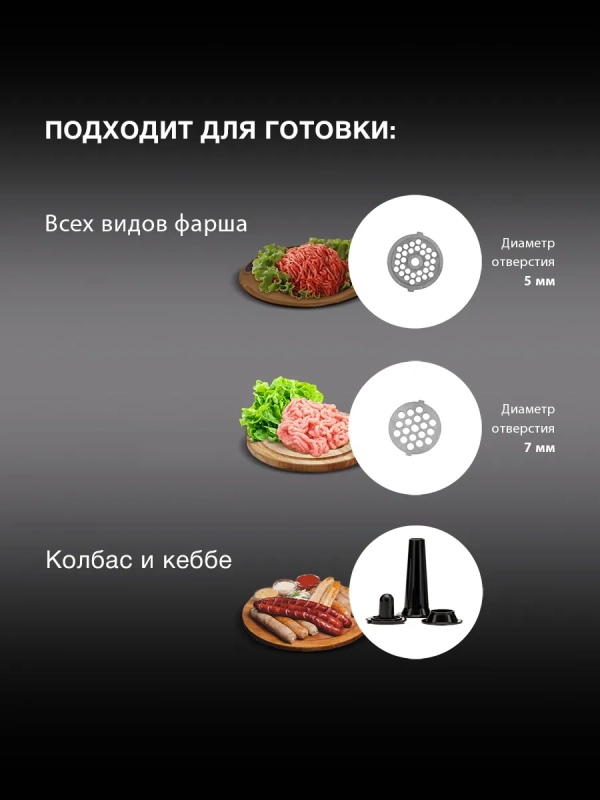 Мясорубка HY-MG4391 серая 1900Вт Мясорубка HY-MG4391 серая 1900Вт