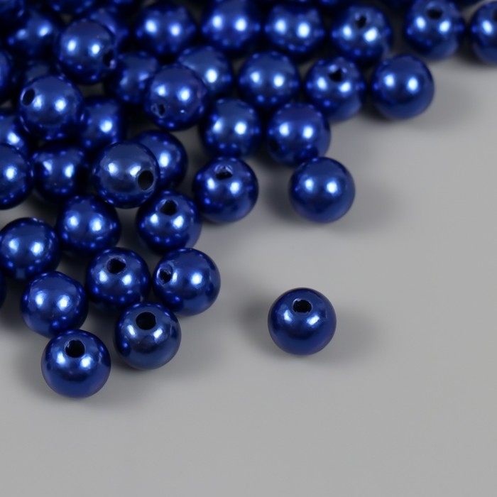 Набор бусин Набор бусин "Жемчуг" d 8 мм, 250 гр, нежно-синий