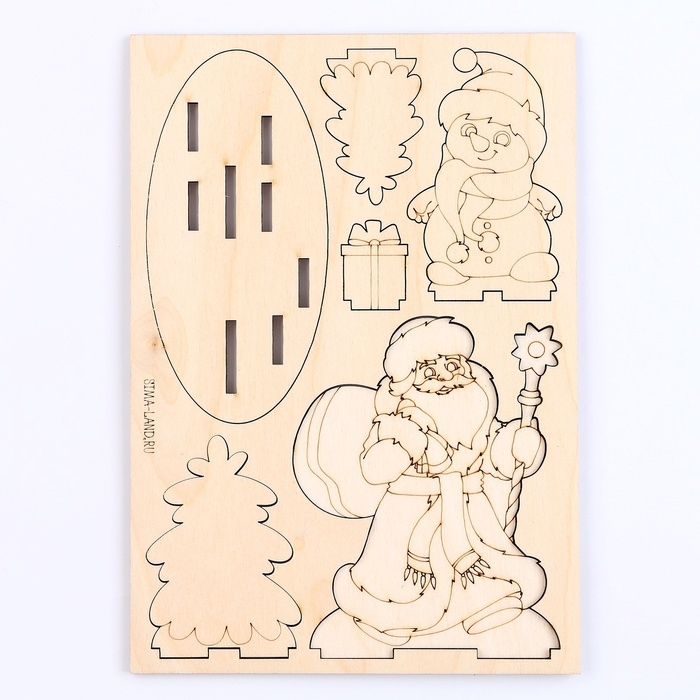 Заготовки для творчества. Роспись по дереву «Новый год! Дед Мороз и снеговик» Заготовки для творчества. Роспись по дереву «Новый год! Дед Мороз и снеговик»