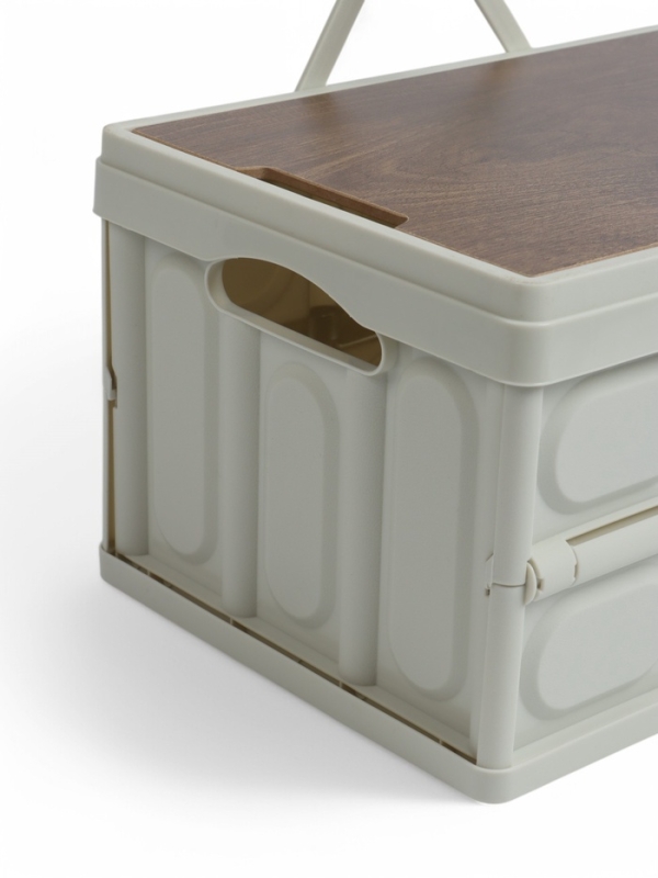 Стол - корзина Maclay 2 в 1, складной, 15 л, 33 х 22 х 17/4,5 см, светло-серый