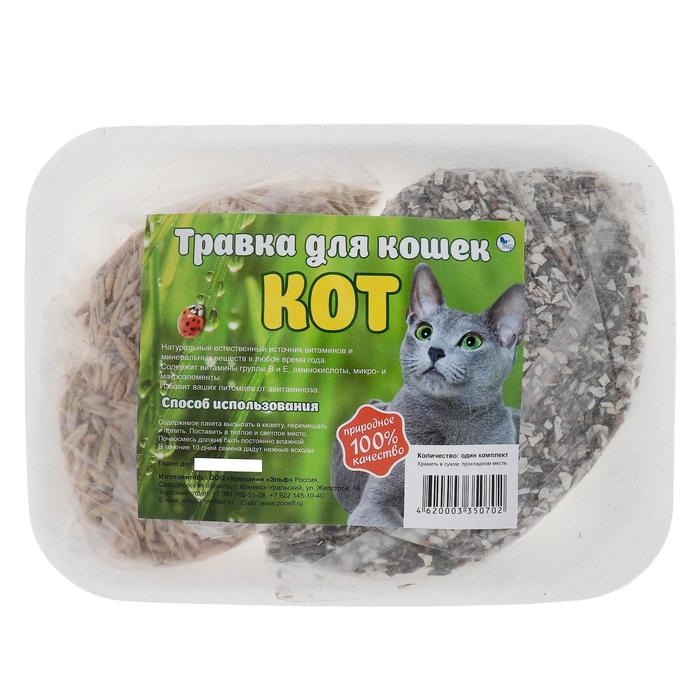 Травка  Травка "Кот" для кошек, на подложке