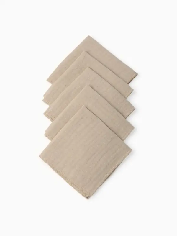 Набор платочков Крошка Я Eco touch 20*20 см-5 шт, муслин, 100 % хлопок Набор платочков Крошка Я Eco touch 20*20 см-5 шт, муслин, 100 % хлопок