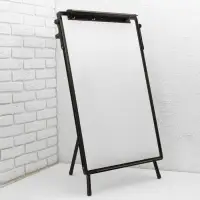 Флипчарт магнитно-маркерный, Calligrata, 70&times;100 см, регулируется по высоте, рамка черная, 2 губки, 4 магнита