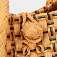 Сумка плетёная, 40&times;20&times;55 см, пластик, бежевая