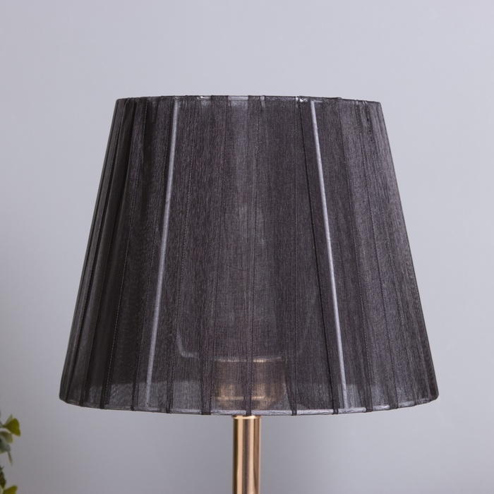 Лампа настольная Лампа настольная "Клаудия" 1х40Вт Е27 1х5Вт LED черный/прозрачный 21х21х34см