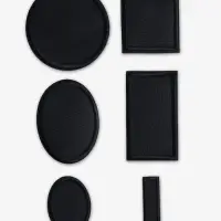 Набор заплаток для одежды, термоклеевые, 6 шт., чёрный