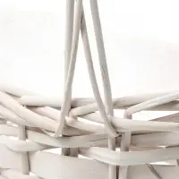 Корзина плетёная для хранения Mera, лоза, с ручкой, белая, набор 3 шт.