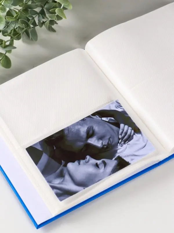 Фотоальбом 200 фото 10X15см, голубой, ПП карм.