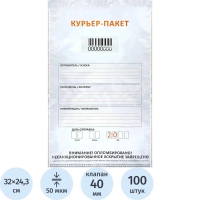 Курьер-пакет Стандарт 243х320+40 мм 50 мкм (100шт/уп)