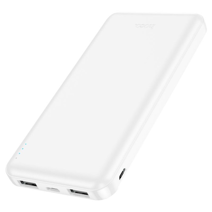 Внешний аккумулятор Hoco J100, 10000 мАч, 2 USB, 2 А, дисплей, белый