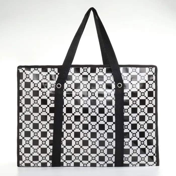 Сумка хозяйственная на молнии, 35 л, 50&times;20&times;35 см, чёрная