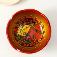 Чашка "Резная" малая, 12*7 см, хохлома