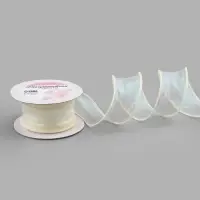 Лента капроновая &laquo;Волна&raquo;, с радужным переливом, 38 мм, 9.1&plusmn;0.5 м, бежевая