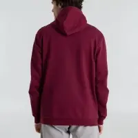 Толстовка с капюшоном унисекс Hoodie, бордовая, размер XS