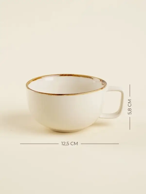 Чайная пара SL Home &laquo;Леггеро&raquo;, 280 мл, блюдце d=14 см, фарфор, бежевая