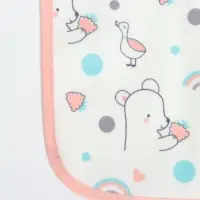 Набор детских слюнявчиков Крошка Я, 4 шт. + подарок, 20&times;17 см, цвет розовый, серый