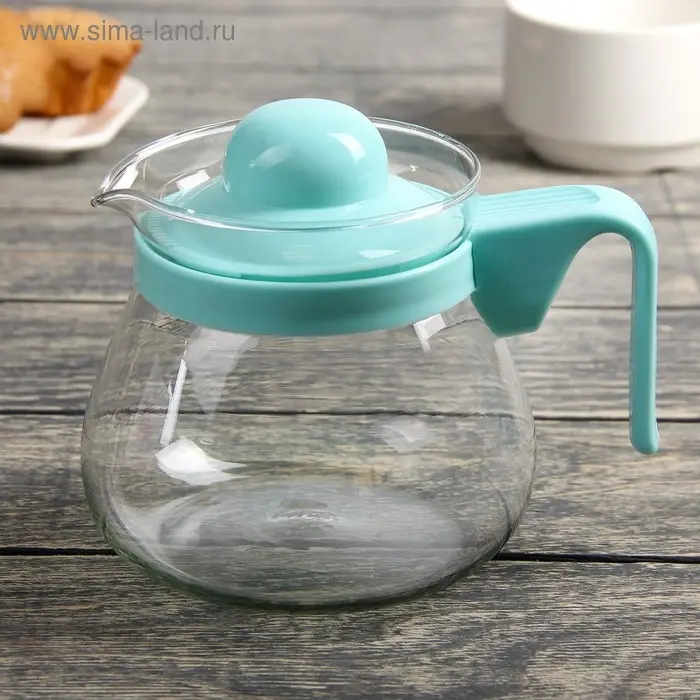 Чайник стеклянный заварочный «Рикки», 800 мл, цвет МИКС Чайник стеклянный заварочный «Рикки», 800 мл, цвет МИКС