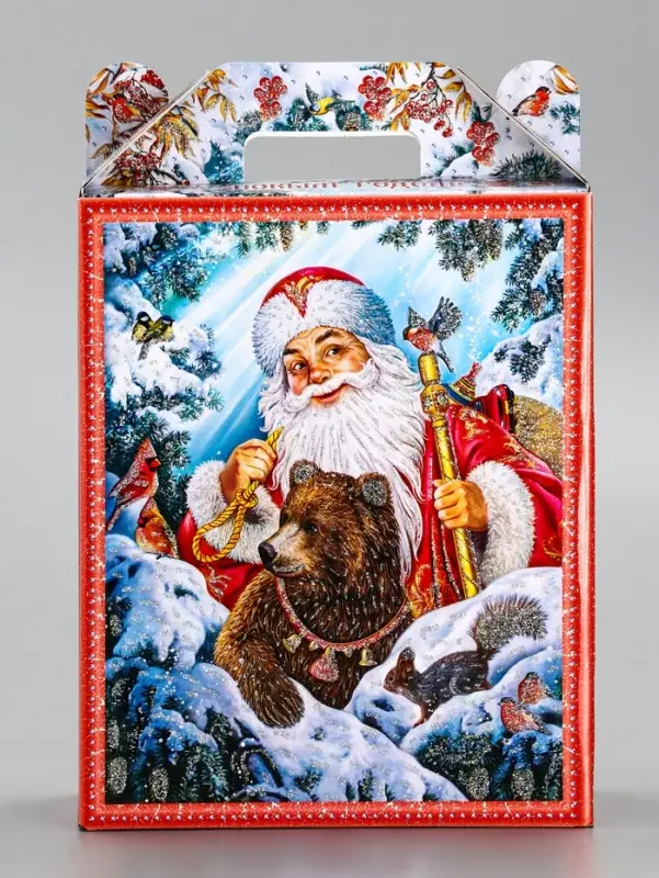 Подарочная новогодняя коробка &laquo;Зимняя сказка&raquo;, для сладких подарков, 16.8&times;7&times;25 см