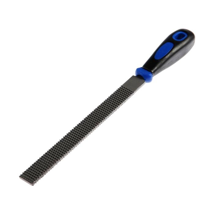 Рашпиль ТУНДРА, сталь У10, плоский, пластиковая рукоятка, 200 мм Рашпиль ТУНДРА, сталь У10, плоский, пластиковая рукоятка, 200 мм