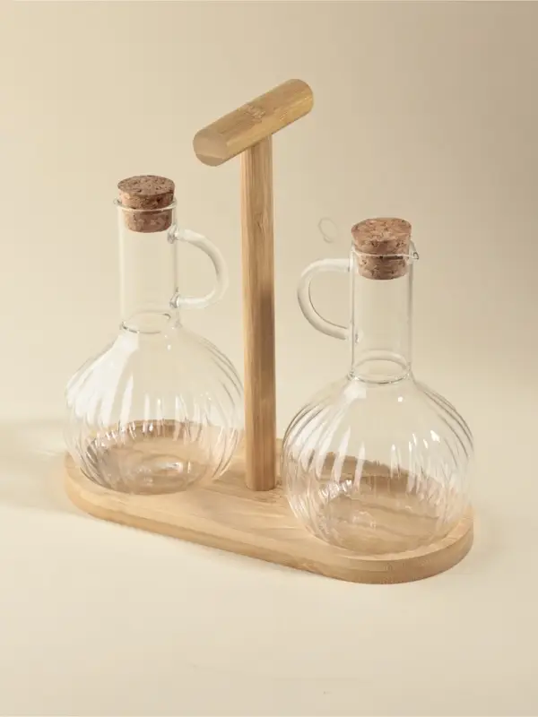 Набор бутылей для масла на подставке "Удобство" 350 мл