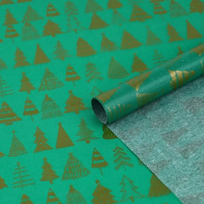 Упаковочная бумага на новый год тишью «Ёлочки», 50 х 70 см Упаковочная бумага на новый год тишью «Ёлочки», 50 х 70 см