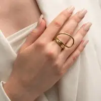 Кольцо металл &laquo;Спираль&raquo;, цвет золото, безразмерное