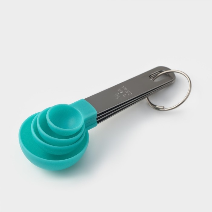 Набор мерных ложек Доляна Pesto, 4 шт: 15 мл, 7,5 мл, 5 мл, 2,5 мл, цвет МИКС Набор мерных ложек Доляна Pesto, 4 шт: 15 мл, 7,5 мл, 5 мл, 2,5 мл, цвет МИКС