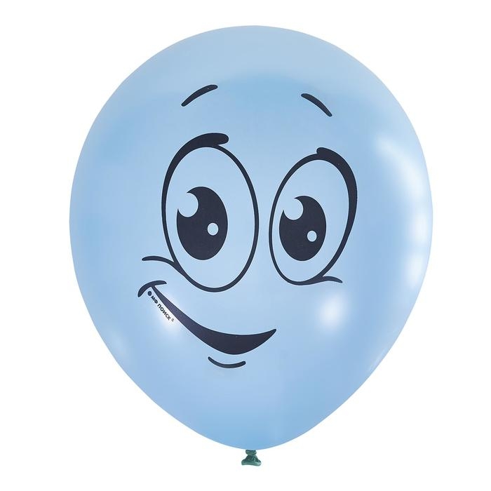 Набор шаров 12" &laquo;Улыбки&raquo;, пастель, 1-сторонний, набор 5 шт.