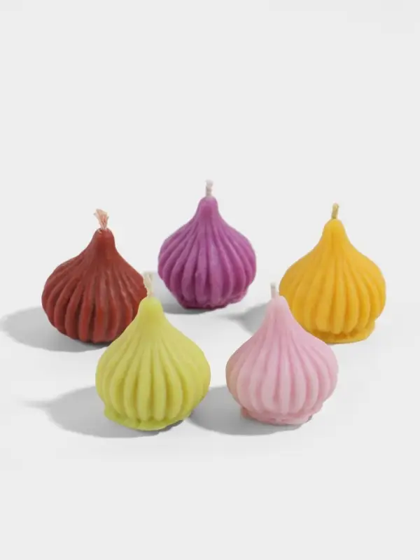 Свеча &laquo;Луковица&raquo;, 5&times;5&times;5 см, соевый воск, МИКС