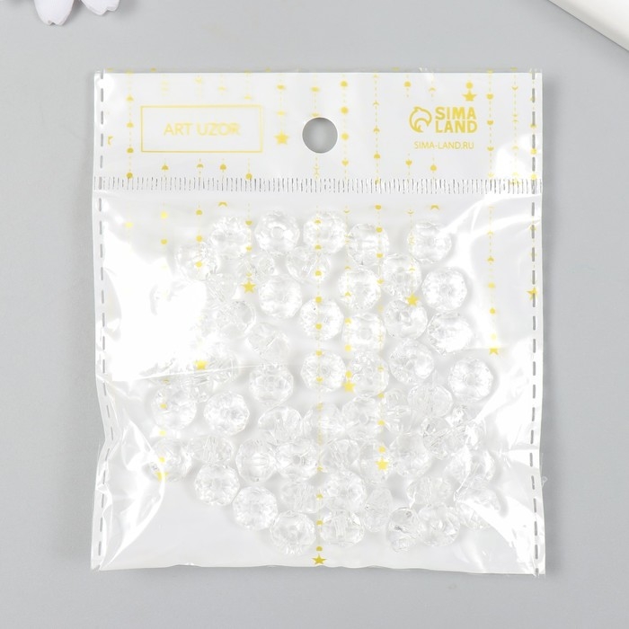 Бусины для творчества пластик Бусины для творчества пластик "Кристаллики" прозрачные набор 20 гр 0,6х1х1 см