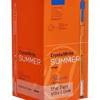 Ручка шариковая BrunoVisconti CrystalWrite. Summer, 0.38мм, стерж/син