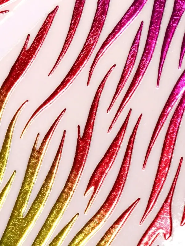 Наклейки для ногтей «Тигр», фольгированные, разноцветные