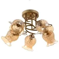 Светильник потолочный BayerLux &laquo;Фрези&raquo;, 5&times;Е27, 40 Вт, золото, 58&times;58&times;28 см