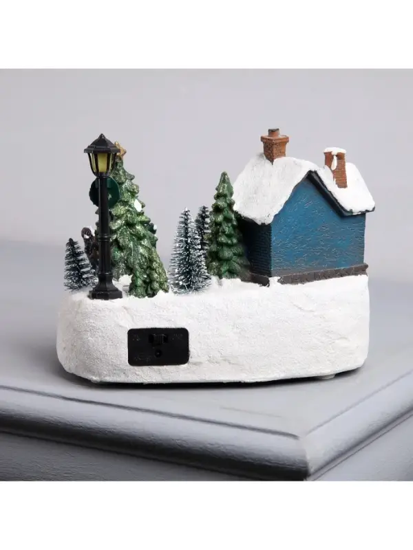 Светодиодная фигура &laquo;Новогодний город&raquo; 19&times;17&times;13 см, полистоун, от батареек ААх3, USB, свечение тёплое белое