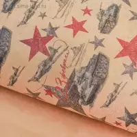 Бумага упаковочная крафтовая &laquo;Танки&raquo;, 50 х 70 см