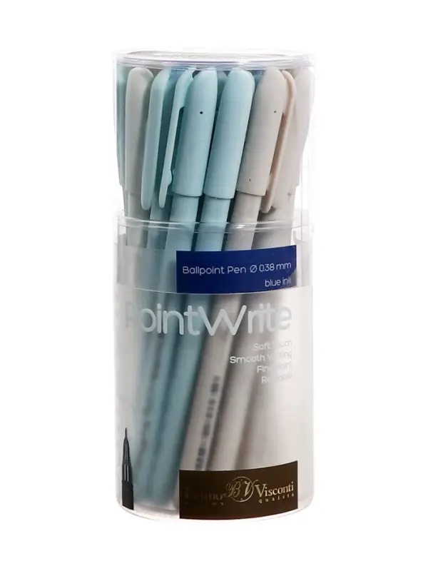 Ручка шариковая, BrunoVisconti PointWrite Milky, 0.38 мм, стержень синий, МИКС