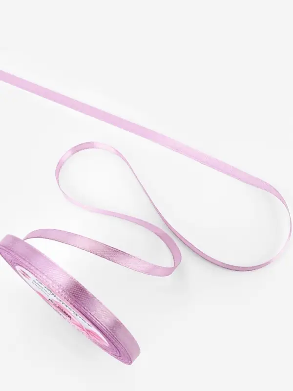 Лента атласная, 6 мм, 23±1 м, лавандовая №141 Лента атласная, 6 мм, 23±1 м, лавандовая №141