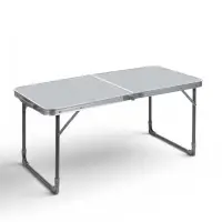 Стол складной ССТ-3П, 102&times;50&times;44.5/ 61 см, с полкой, металлик