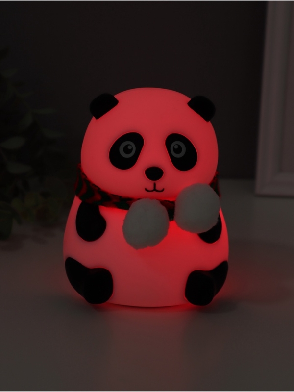 Ночник антистресс  Ночник антистресс "Панда в шарфе" 2Вт LED RGB USB 10,5х10х13,5см
