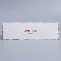 Коробка для макарун «Снежный венок» 18×5.5×5.5 см