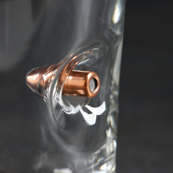 Стакан Стакан "Непробиваемый. Zа победу", с пулей, для виски, 250 мл