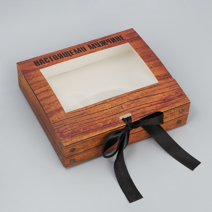 Коробка-фоторамка подарочная складная, упаковка, «Настоящему мужчине», 20 х 18 х 5 см Коробка-фоторамка подарочная складная, упаковка, «Настоящему мужчине», 20 х 18 х 5 см