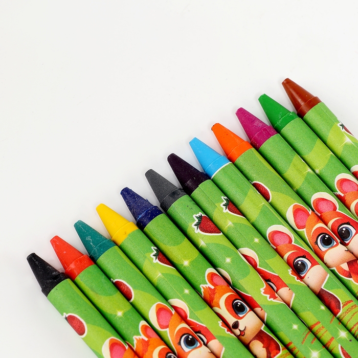Восковые мелки - карандаши ароматизированные «Весёлые ребята», 12 цветов Восковые мелки - карандаши ароматизированные «Весёлые ребята», 12 цветов