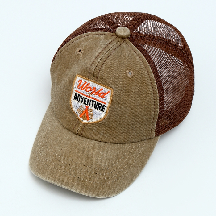 Кепка детская для мальчика с сеткой Adventure, джинса, р-р 52-54, 5-7 лет